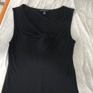 Banana republic black tank with knot detail xs